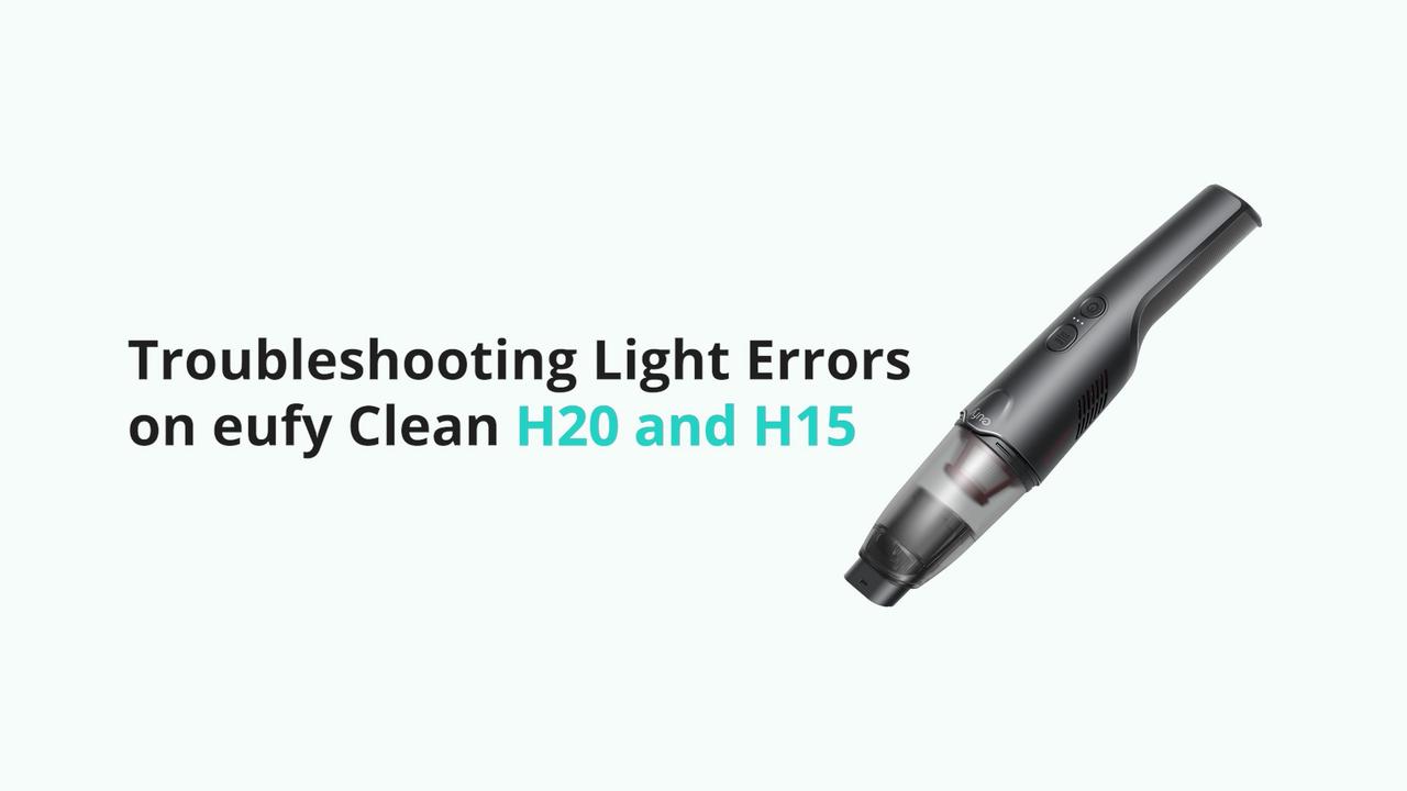 Troubleshooting Light Errors for HomeVac H20 and H15